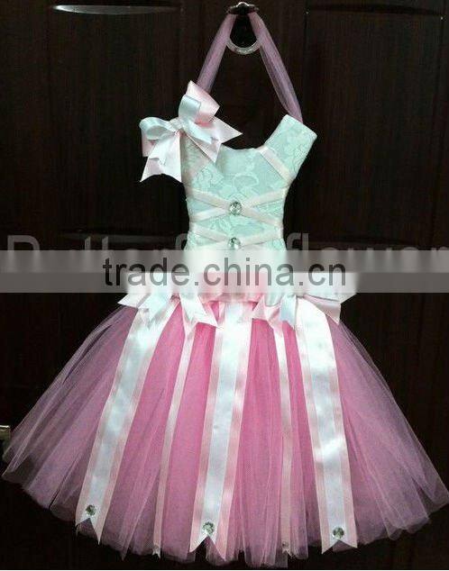 2014 China Wholesale Girls romantic tutu ribbon tutu set Girls bow holder Tutu