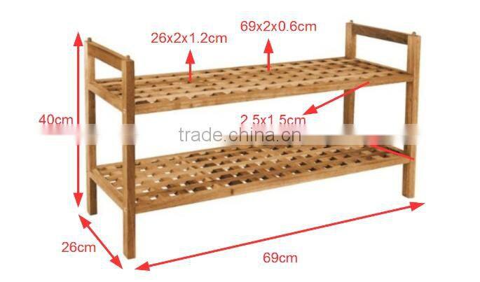 natural cheap unfinished wooden shoerack