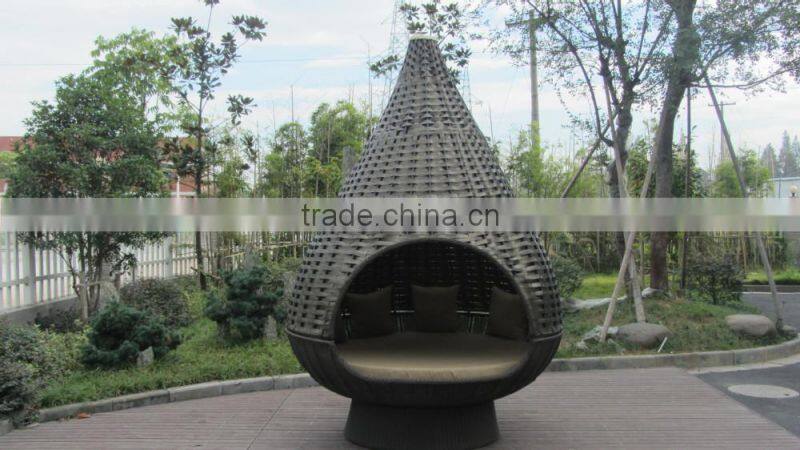 Outdoor swing bed with canopy