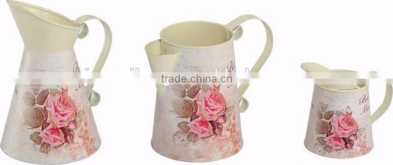 High Quality Antique Metal Flower Jug/Metal Milk Pot/Metal Flower Dispalyer