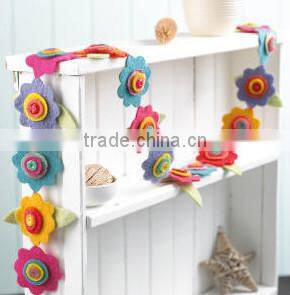 2017 hight quality new products hot sale interior home party ornament handmade felt hanging wedding artificial flower for wall
