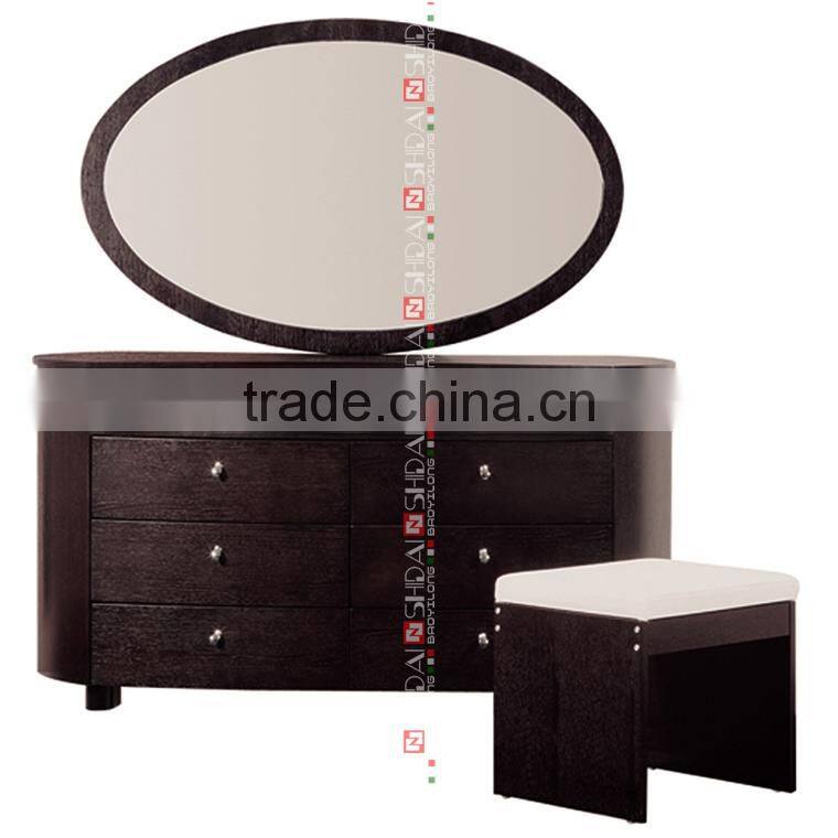 dressing table mirror lights / wooden dressing mirror with storages / dressing table mirror M-6