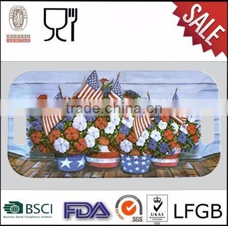 Factory wholesale custom printing melamine tray melamine classic tray