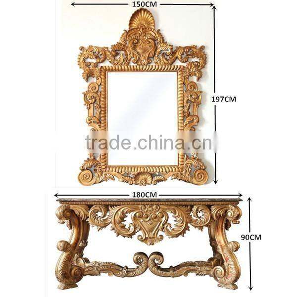 Large Size Sitting Room Furniture Set Antique Console Table With Mirror Arts