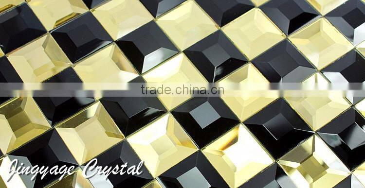Diamond 5 surface mix color glass mosaic tile 30*30mm crystal mosaic