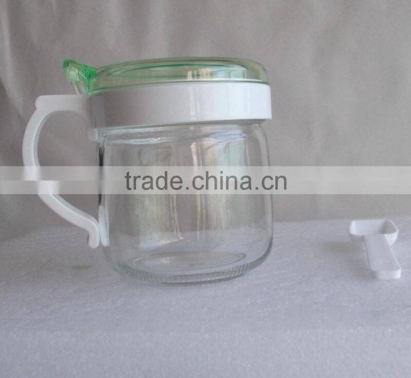 330ml 11ozPopular glass jars with colorful handle