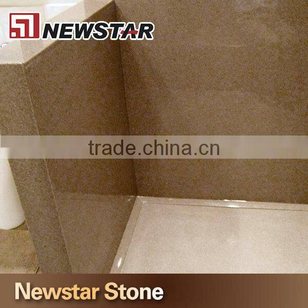 Chinese good quality polished quartz shower stone wall panel