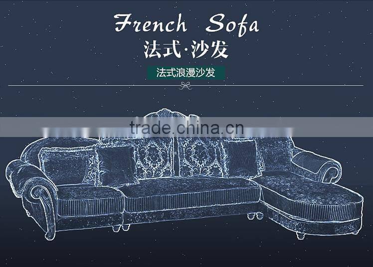 M09 Living Room Furniture L Shaped Luxury Fabric Sofa