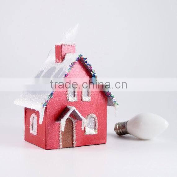 Christmas Village Paper House Ornament