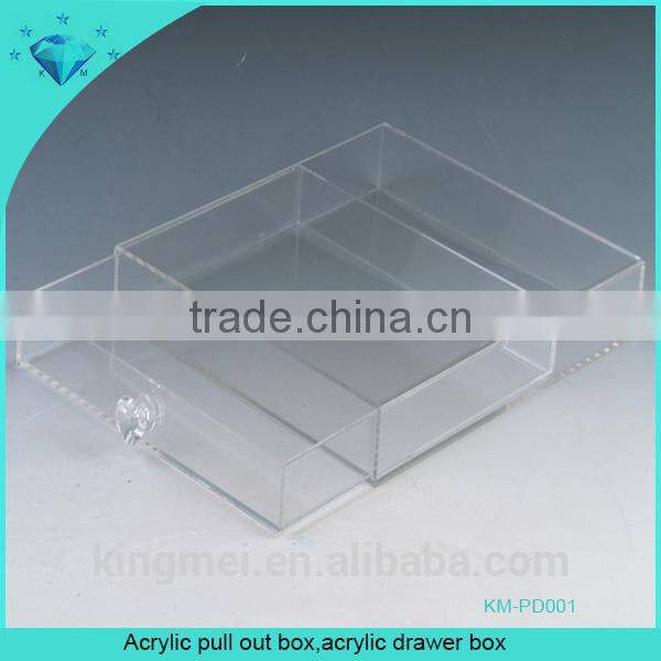 Shenzhen Custom Acrylic pull out box , acrylic drawer box