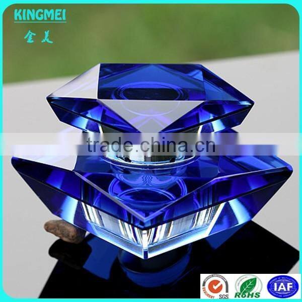 Antique luxury blue k9 car decoration good crystal perfume bottle
