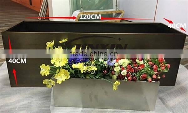JINXIN stainless steel planter box stainless steel flower pot antique bronze polish