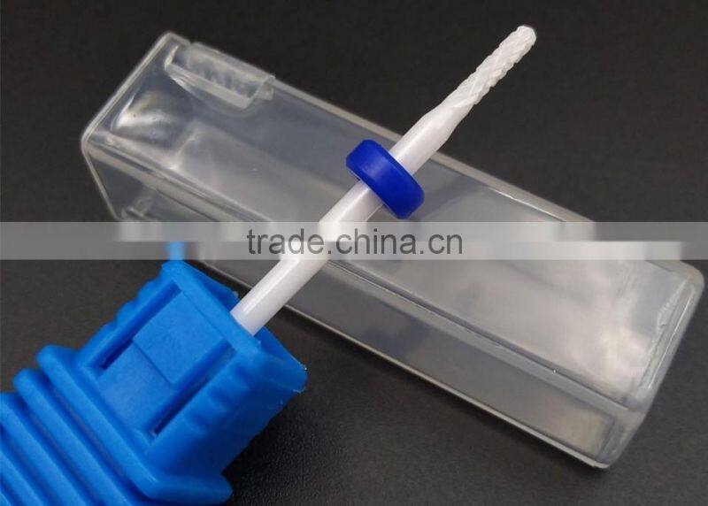 White ceramic burr for nail head blade diameter 13MM small round huaxing nail drill