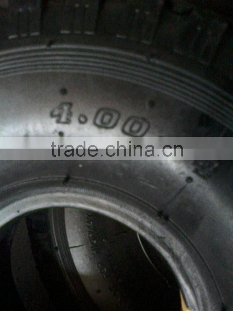 Hand truck hand trolley cover tyre 4.00-4 rubber wheel