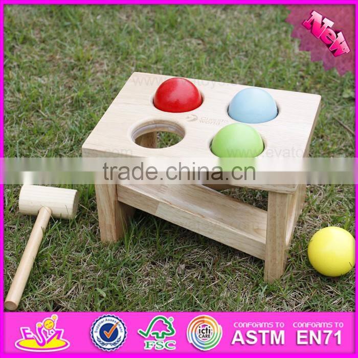 2016 best sale kids wooden pounding ball, top popular wooden pounding ball W11G016