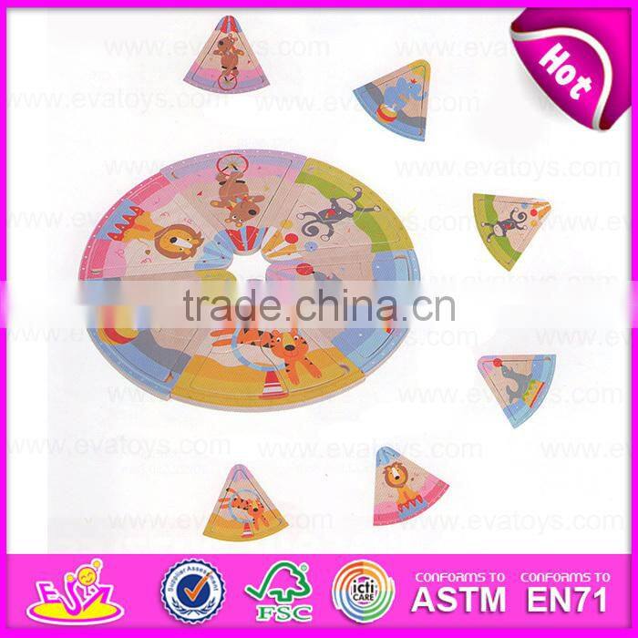 2017 New design educational wooden jigsaw puzzles for kids W14C249