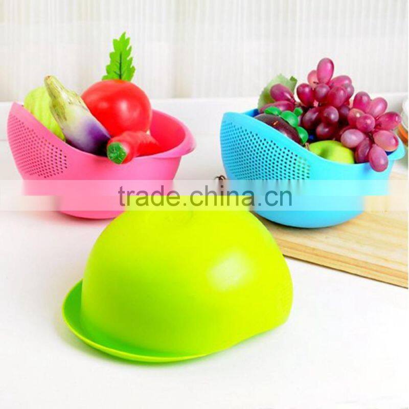 New Practical Plastic Rice Wash Colander Strainer Sieve Kitchen Tool