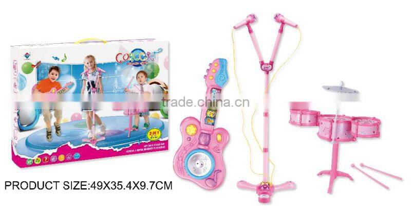 Rock band kids jazz drum set, kids guitar toy,musical Instruments