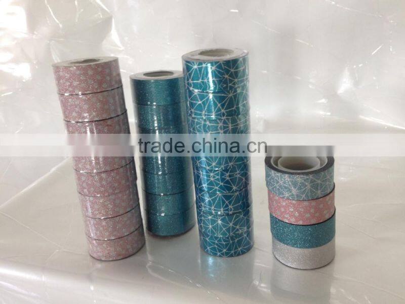 Colorful printed decorative glitter tapes
