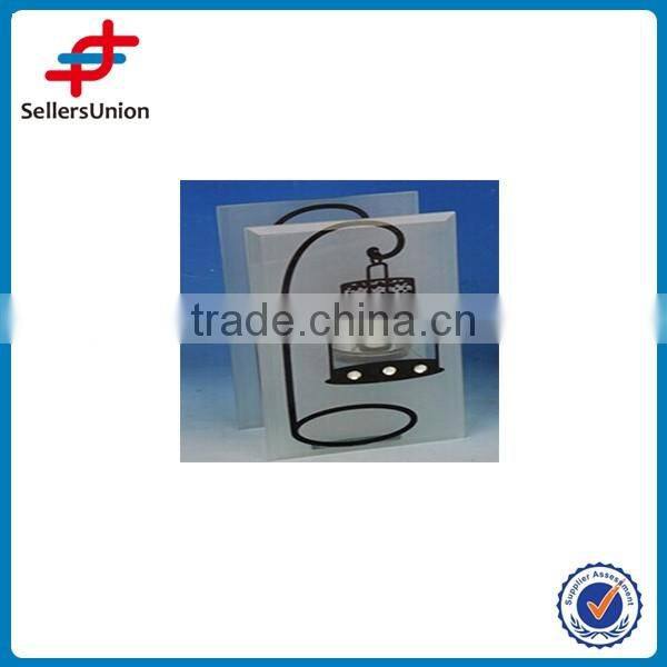 hand painted crystal candle holder