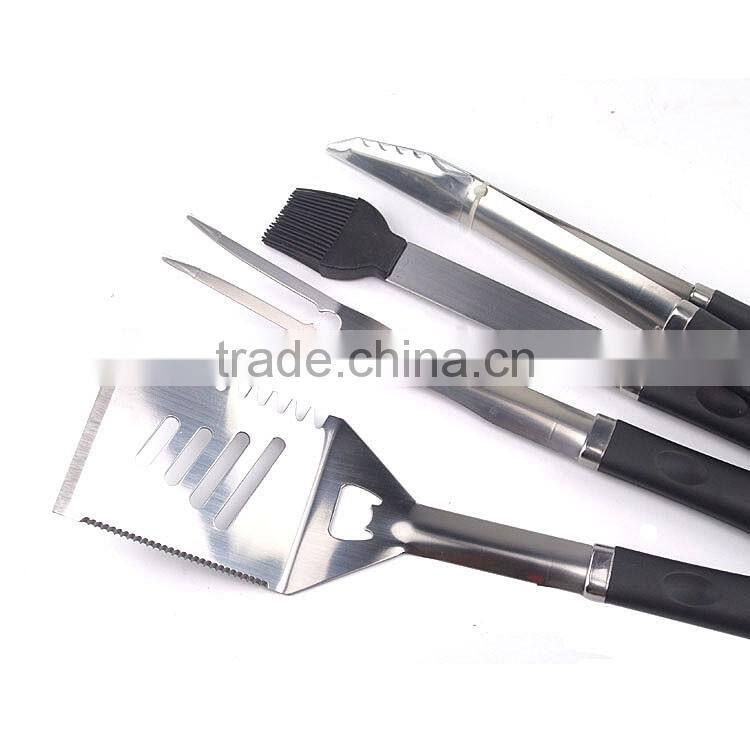4pcs barbecue utensil with silicone brush