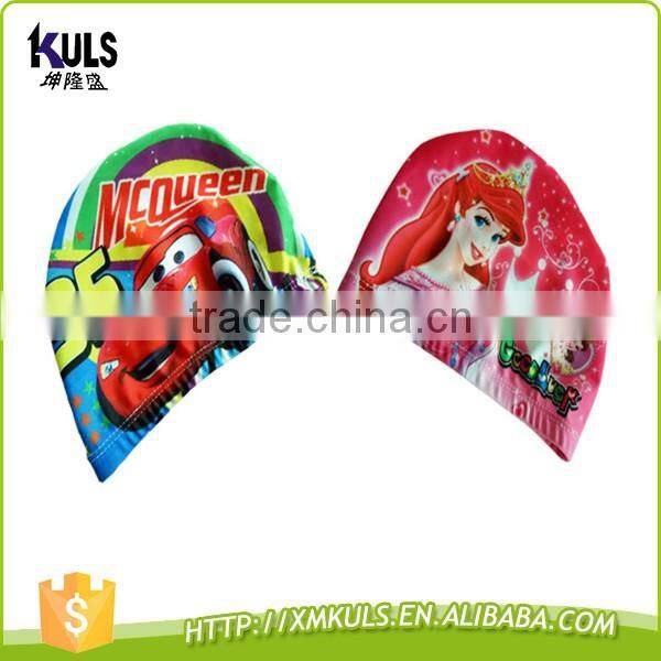 Wholesale Newest design cool cartoon swimming cap for kids/child gift
