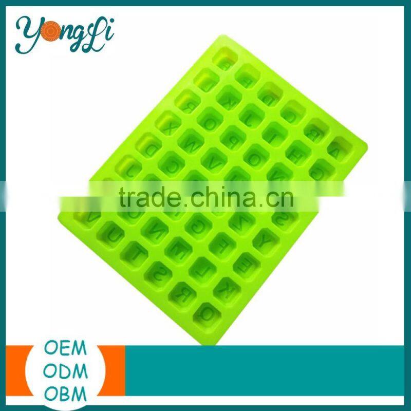 FDA Silicone Rubber Alphabet Letters Shape Cake Mould Decorations