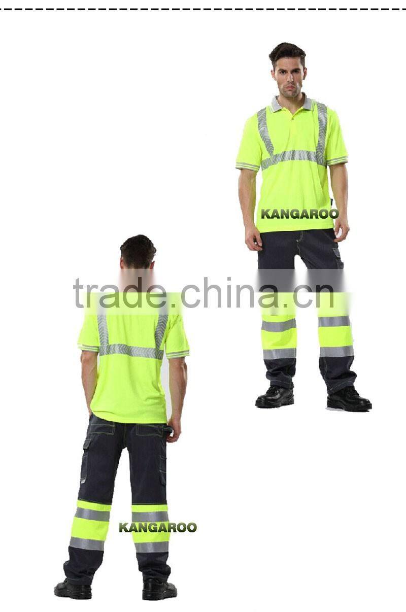 Insulation Reflective Strips Reflective Polo Shirt Clothes
