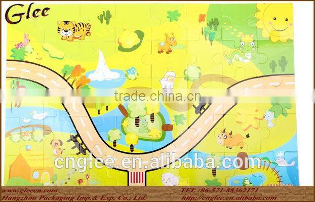 Child educational wooden building block toys