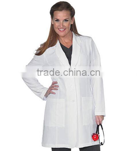 Cusomt Long Sleeve Unisex Acid Resistant White Lab Coat