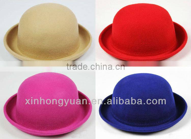 winter fashion beautiful wool felt beanie hat for women