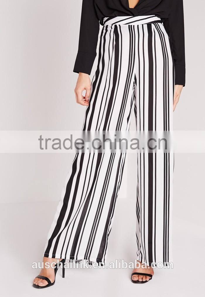 elegant design custom vertical stripe pants OEM service