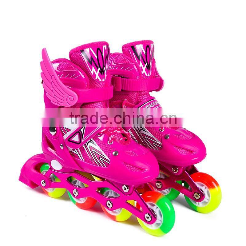 2017 adjustable skate flashing kids roller shoes wholesale