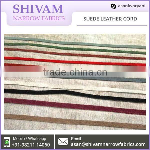 Certified Supplier Selling Sueded Leather Cord