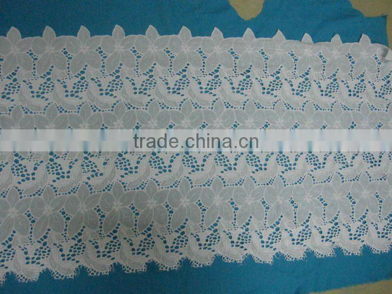 Cotton crochet lace fabric
