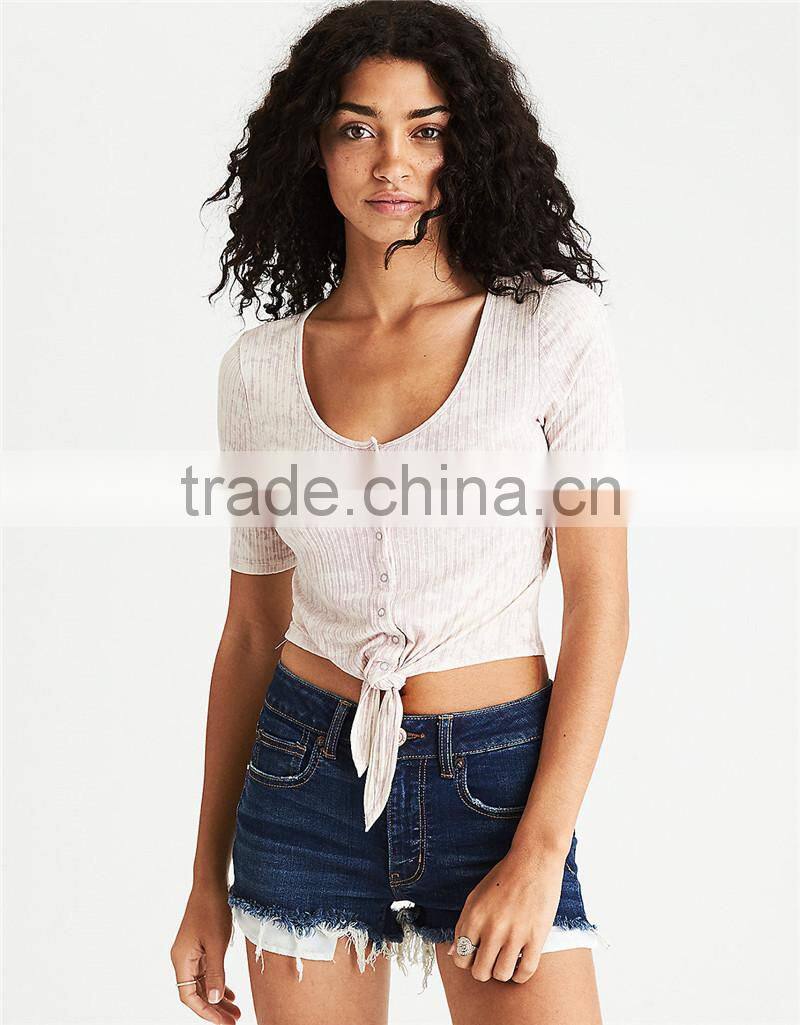 MGOO Top Quality Scoop Neck Blank Front Button Tops Sexy Women Fitness Ribbed Knitted Tank Top