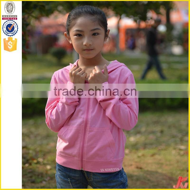 pink casual wear wholesale hooded sweatshirt for girl
