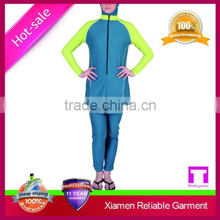 High waist islamic swimsuits muslim swimwear