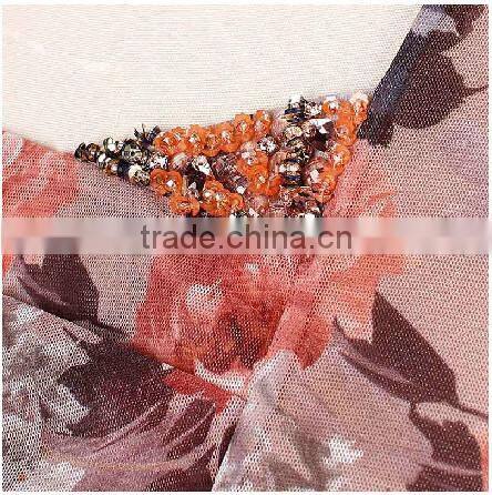 New Design Ladies Clothes Flower Fancy Dress Costumes Custom Dress Shirts With Seeve