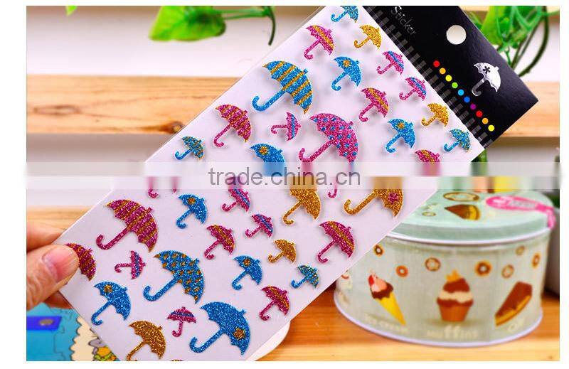 die-cut different shape sticker custom glittle / pvc sticker cheap children carton sticker for decoration