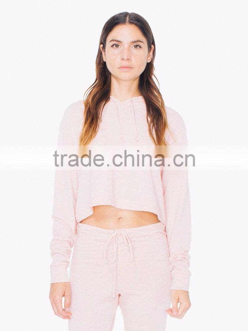 2016 New arrival long sleeve best selling cropped top hoodie women fashion gym hoodie