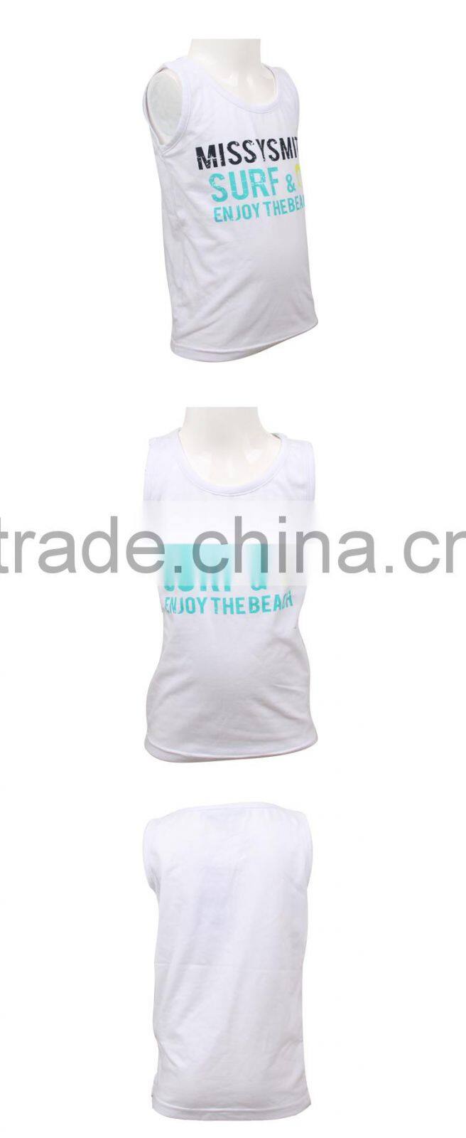 BEROY Branded 100% Cotton Kids Sleeveless Vest with Custom Printing