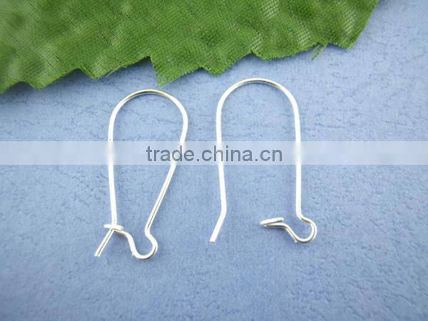250PCs Silver Plated Ear Wires 11*24mm