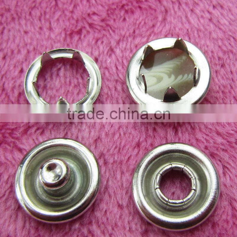 2015 New Fashion pearl prong snap button for garments/shirts