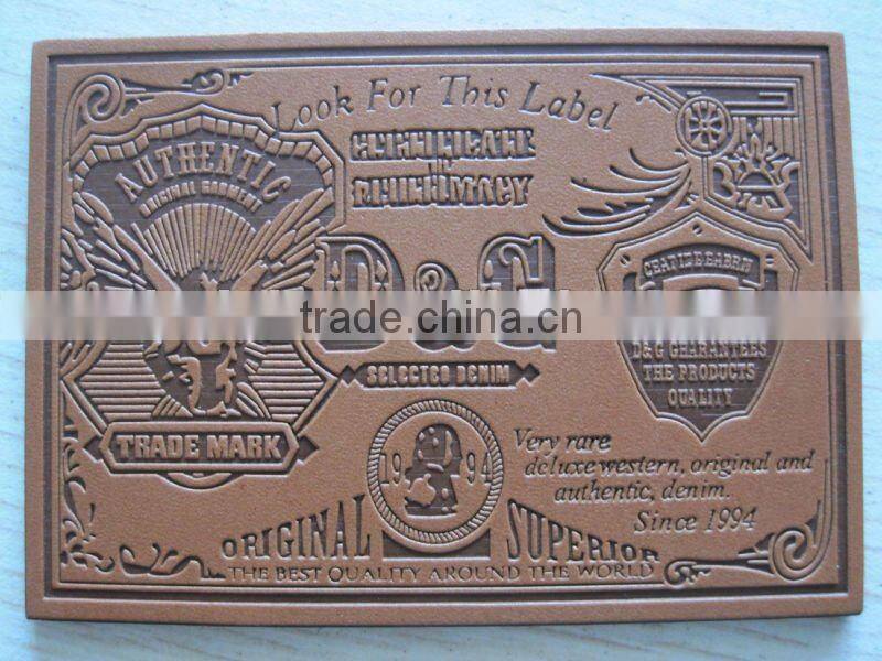 embossed PU label and Tags