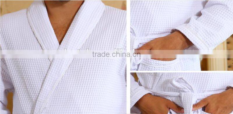 Fashion Wearable Waffle Bathrobe for Spa