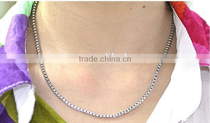 Wholesale Stainless Steel 1.5mm to 4mm Box Chain Necklace Jewelry