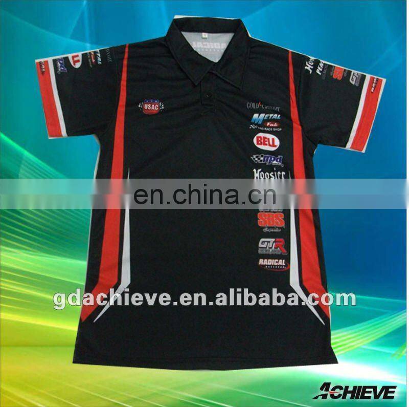 dye shirts racing jerseys high quality sublimation custom racing shirts