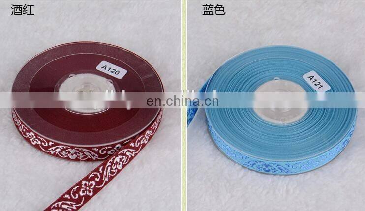 personalized jacquard shiny metallic polyester ribbon