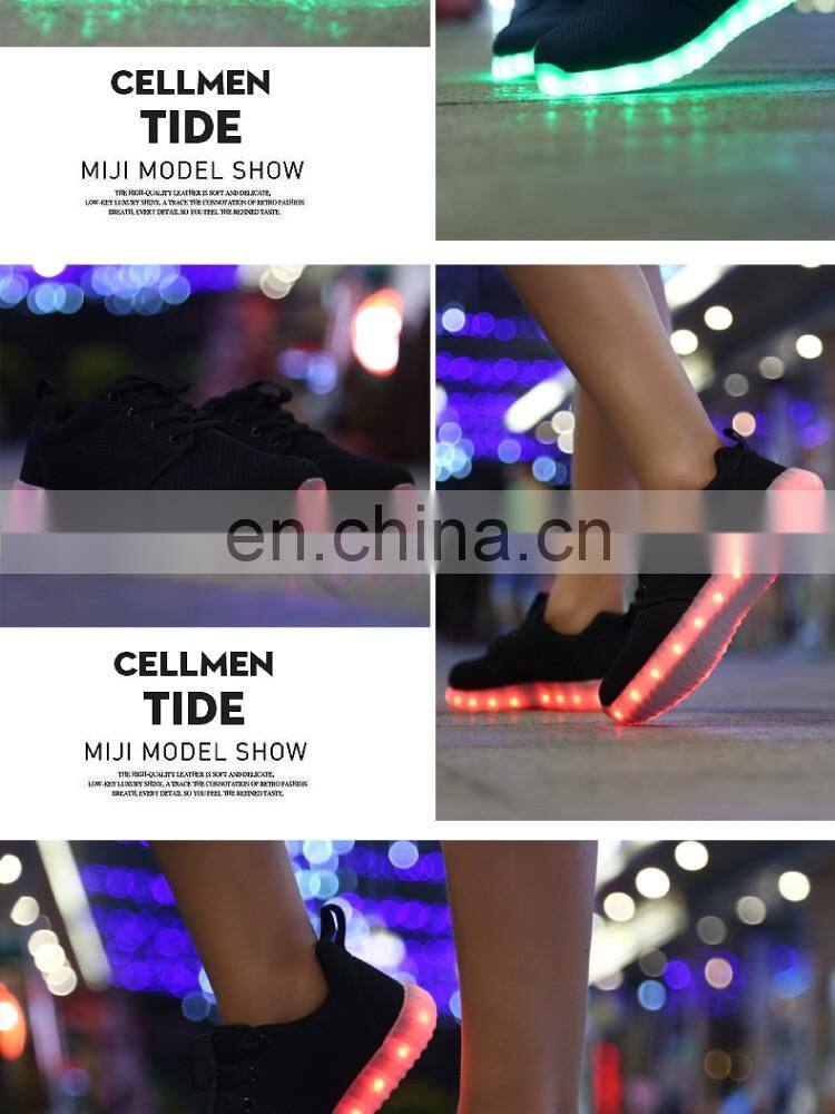 Hot new USB Charge Light up Luminous Mesh shoes Summer Men Women Sportswear Casual shoes LED Shoes sneakers